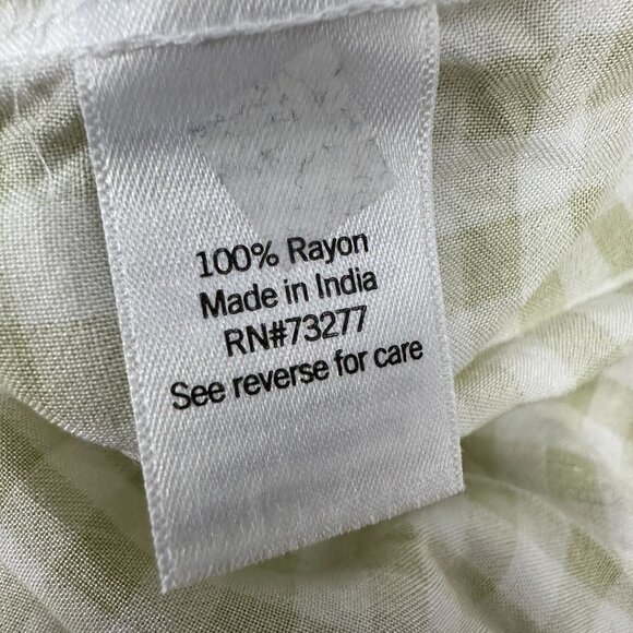 SO Goods For Life Green Gingham Open Back Bow Mini Dress Size Medium - Picture 7 of 11